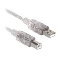 CABLE BROBOTIX USB V2.0 A-B 1.8 M PLATA  - TiendaClic.mx