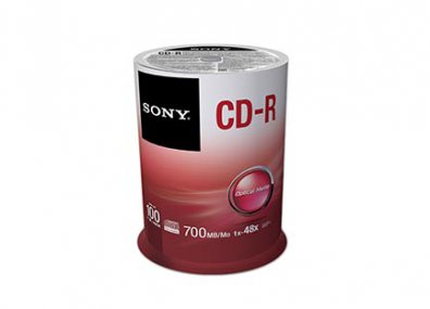 DISCO COMPACTO SONY 80MIN 700MB 1-48X CD-RECORDABLE C/ 100 SP - TiendaClic.mx