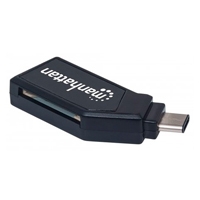 LECTOR TARJETAS USB-C 2.0,  24 EN 1 MANHATTAN - TiendaClic.mx
