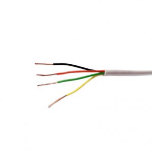 Cable de 4 conductores para alarmas y dispositivos de notificación,  color blanco,  calibre 22 AWG - TiendaClic.mx