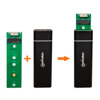 GABINETE SDD M.2, MANHATTAN USB V3.0 NEGRO - TiendaClic.mx