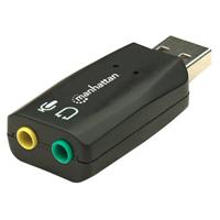 CONVERTIDOR MANHATTAN TARJETA SONIDO 5.1 USB A 3.5MM - TiendaClic.mx