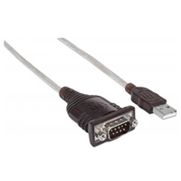 CONVERTIDOR USB A SERIAL DB9M 1.8 M 115 KBPS MANHATTAN - TiendaClic.mx