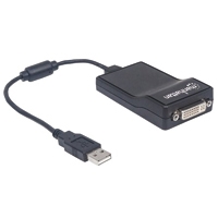CONVERTIDOR USB 2.0 A DVI MANHATTAN - TiendaClic.mx