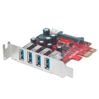 TARJETA USB V3 PCI EXPRESS 4 PTOS CORTO-BRACKET  MANHATTAN - TiendaClic.mx