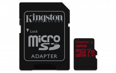 KINGSTON 32GB MICRO SD XC CANVA REACT CL10 U3 V30 A1 100MB/ S C/ A - TiendaClic.mx