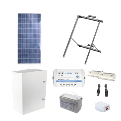 Kit Solar de 8.5 W con PoE Pasivo 24 Vcd para un radio de Ubiquiti airMAX o Cambium ePMP - TiendaClic.mx