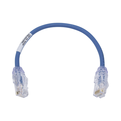 Cable de Parcheo UTP Cat6A,  CM/ LSZH,  Diámetro Reducido (28AWG),  Color Azul,  1ft - TiendaClic.mx