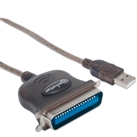 CABLE CONVERTIDOR MANHATTAN USB A PARALELO CENTRONICS 1.8M M-H - TiendaClic.mx