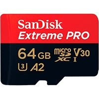 SANDISK MICROSDXC  EXTREME PRO 64GB  C/ ADAPT 170MB/  - TiendaClic.mx