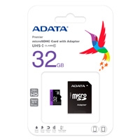 MEMORIA ADATA MICRO SDHC 32GB UHS-I CLASE 10 C/ ADAPTADOR (AUSDH32GUICL10-RA1) - TiendaClic.mx