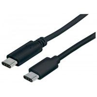 CABLE USB, MANHATTAN, 353342, -C V2.0,  C-C 1.0M NEGRO 480MBPS - TiendaClic.mx