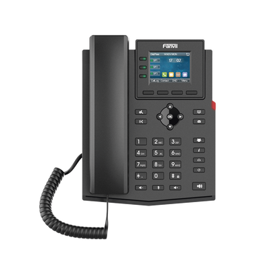 Teléfono IP empresarial para 4 líneas SIP con pantalla LCD de 2.4 pulgadas a color,  Opus y conferencia de 3 vías,  PoE. - TiendaClic.mx