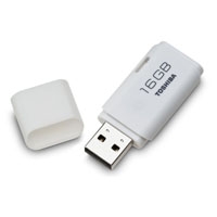 MEMORIA TOSHIBA 16 GB USB 2.0 HAYABUSA BLANCA - TiendaClic.mx