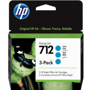 Tinta HP LF DesignJet 712 3 Pack 29ml Color Cian - TiendaClic.mx
