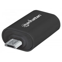 ADAPTADOR OTG MANHATTAN MICRO USB A USB SMARTPHONES TABLETS - TiendaClic.mx