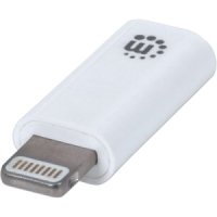 ADAPTADOR USB MICRO B A LIGHTNING 8 PIN MANHATTAN P/ IPHONE 5 5S 5C IPOD TOUCH 5A GN IPAD 4A GN - TiendaClic.mx
