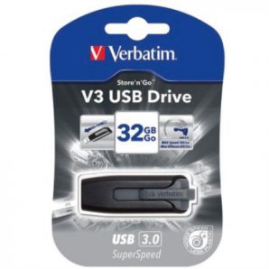 Memoria USB Verbatim Store n Go V3 32 GB 3.0 Color Negro-Gris - TiendaClic.mx