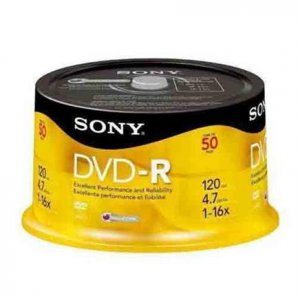 DVD-R SONY DMR47 4.7GB SPINDLE C/ 50 - TiendaClic.mx