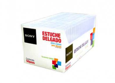 ESTUCHE SONY PLASTICO TRANSPARENTE P/ DISCOS - TiendaClic.mx