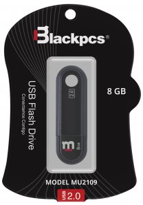 MEMORIA FLASH USB BLACKPCS 2109 8GB NEGRO PLASTICO (MU2109BL-8) - TiendaClic.mx