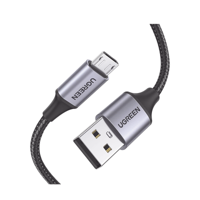 Cable USB-A a Micro USB /   Nylon Trenzado /  Tecnología de Carga Rápida QC,  FCP Y AFC /  Soporta QC 2.0,  3.0 /  Transmisión de Datos hasta 480Mbps /  Recarga Segura hasta 18W /  Hasta 10, 000 Flexiones /  Tecnología de Carga Segura. - TiendaClic.mx