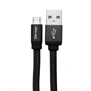 CABLE VORAGO CAB-212 USB A MICRO USB 2 METROS NEGRO - TiendaClic.mx