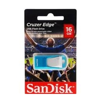 MEMORIA SANDISK 16GB USB 2.0 CRUZER EDGE Z51 AZUL RETRACTIL CONMEMORATIVA MUNDIAL FUTBOL - TiendaClic.mx