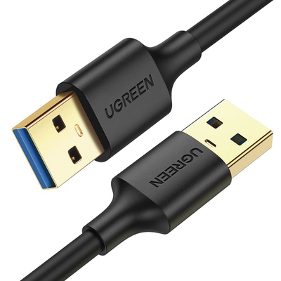 Cable USB-A 3.0 a  USB-A 3.0 /  3 Metros /  Macho a Macho /  Conector Niquelado /  Núcleo de Cobre Estañado /  Blindaje Múltiple /  Velocidad 5Gbps /  No Requiere Controlador /  Compatible con USB 2.0 Y USB 1.1 - TiendaClic.mx