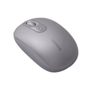 Mouse Inalámbrico 2.4G 800/ 1200/ 1600/ 2400 DPI /  Función de 3 botones /  Alcance 10m /  Silencioso /  Ergonómico /  Anti-caída y Anti-interferencias /  Color Gris /  Batería Alcalina AA (incluida). - TiendaClic.mx