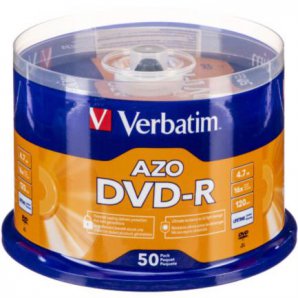 DVD-R VERBATIM 4.7GB 16X VL SPINDLE C/ 50 W/ TRAY - TiendaClic.mx