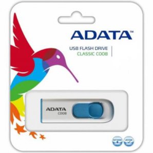 Adata Memoria C008 USB 2.0 de 8GB  2.0 color blanco - TiendaClic.mx