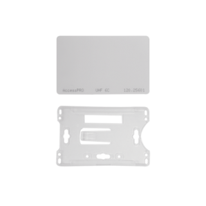 Kit de  Tag UHF tipo Tarjeta para lectoras de largo alcance 900 MHZ /  EPC GEN 2 /  ISO 18000 6C /  No imprimible /  Incluye porta tarjeta - TiendaClic.mx