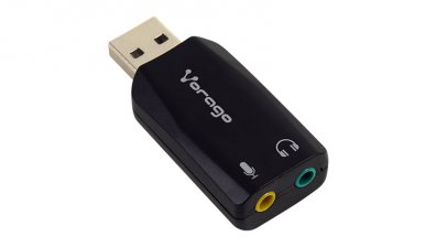 ADAPTADOR VORAGO ADP-201 USB- AUDIO 3.5mm 5.1 MICROFONO - TiendaClic.mx