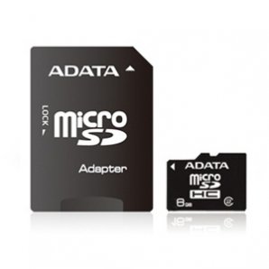 ADATA  MEMORIA MICRO SDHC 8GB CL4 C/ ADAPT  - TiendaClic.mx