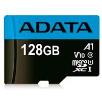 MEMORIA ADATA MICRO SDXC/ SDHC 128GB UHS-I 100MB/ 25MB CLASE 10 V10 A1 C/ ADAPTADOR (AUSDX128GUICL10A1-RA1) - TiendaClic.mx