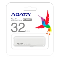 MEMORIA ADATA 32GB USB 2.0 UV110 RETRACTIL BLANCO - TiendaClic.mx