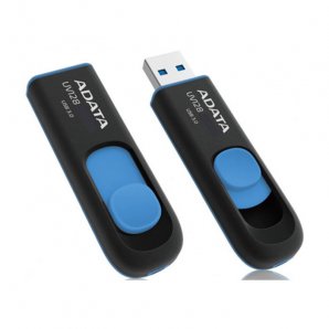 ADATA MEMORIA FLASH UV128 /  16GB /  USB 3.0 /  NEGRO-AZUL  - TiendaClic.mx