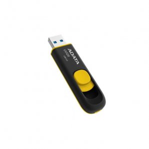 MEMORIA FLASH ADATA UV128 16GB USB 3.0 NEGRO/ AMARILLO (AUV128-16G-RBY) - TiendaClic.mx