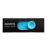 MEMORIA ADATA 32GB USB 2.0 UV220 RETRACTIL NEGRO-AZUL (AUV220-32G-RBKBL) - TiendaClic.mx