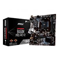 MB MSI B450 AMD S-AM4 2A GEN/ 4X DDR4 2666/ HDMI/ VGA/ DVI/ M.2/ 4X USB 3.1/ MICRO ATX/ GAMA MEDIA - TiendaClic.mx