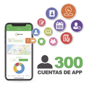 Licencia para realizar checadas de asistencia desde Smartphone (APP) con envío de fotografía y ubicación por GPS /  Compatible con BIOTIME7.0 /  Licencia para 300 usuario - TiendaClic.mx