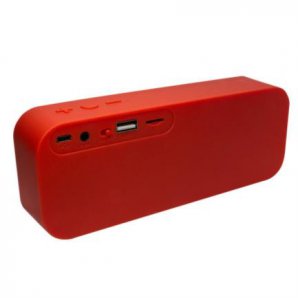 Bocina Vorago BSP-150 Bluetooth/ MSD/ USB/ 3.5mm Tela Color Rojo - TiendaClic.mx