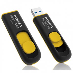 MEMORIA FLASH ADATA UV128 32GB USB 3.0 NEGRO/ AZUL (AUV128-32G-RBE) - TiendaClic.mx
