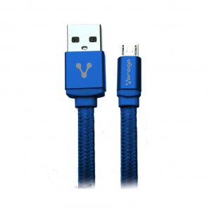 CABLE USB. VORAGO. CAB-113. USB 2. A MICRO USB. 1 METRO  AZUL BOLSA - TiendaClic.mx