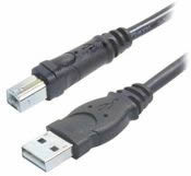 CABLE USB 1.1 MANHATTAN A-B 1.8 MTS NEGRO - TiendaClic.mx