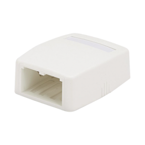 Caja de Montaje en Superficie,  Para 2 Módulos Mini-Com,  Color Blanco Mate - TiendaClic.mx