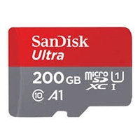 SANDISK MEMORIA 200GB MICRO SDXC ULTRA 100MB/ S CLASE 10 CON ADAPTADOR - TiendaClic.mx