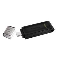 MEMORIA KINGSTON 128GB USB-C 3.2 GEN 1 ALTA VELOCIDAD /  DATATRAVELER 70 NEGRO (DT70/ 128GB) - TiendaClic.mx