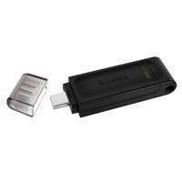 MEMORIA KINGSTON 32GB USB-C 3.2 GEN 1 ALTA VELOCIDAD /  DATATRAVELER 70 NEGRO (DT70/ 32GB) - TiendaClic.mx